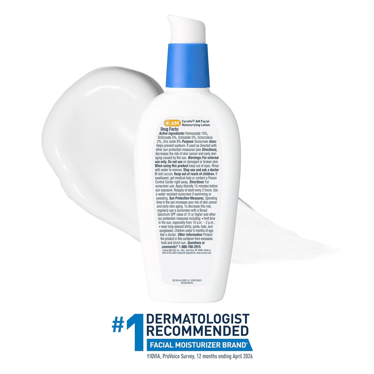 CeraVe AM Oil Face Moisturizer Lotion. Sunscreen for Face. SPF 30. 3oz | Skin Care with Hyaluronic Acid & Niacinamide. Oil-Free Moisturizer For Men & Women. Daily Non-Comedogenic Face Sunscreen
